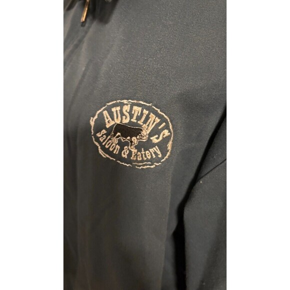 RED KAP Blue Patches Austin's Saloon Budweiser Jack Daniels Work Jacket Large - Picture 6 of 10